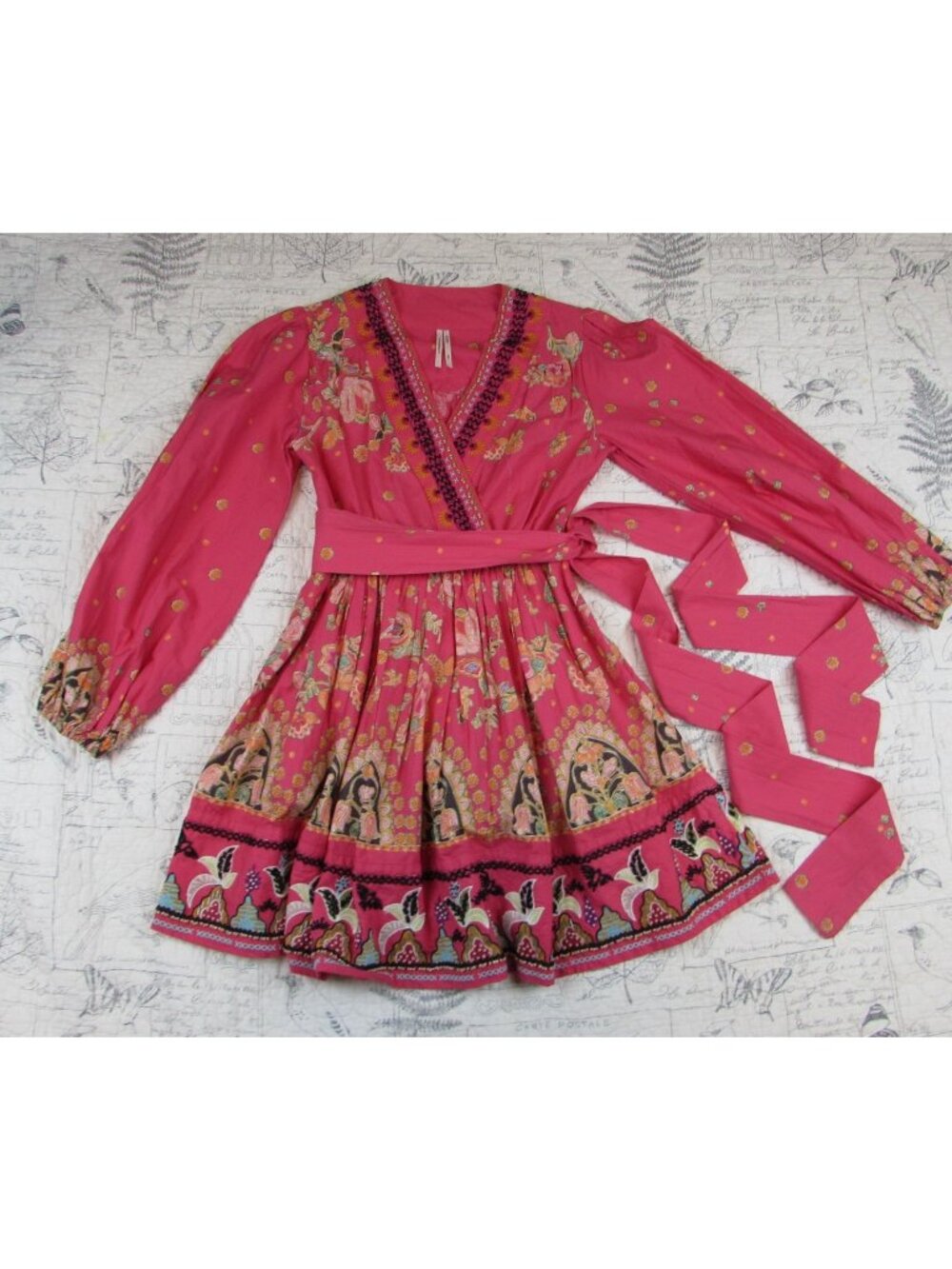 New $249 Amazing Anthropologie Raquel Embroidered Mini Dress womens Size XXS P